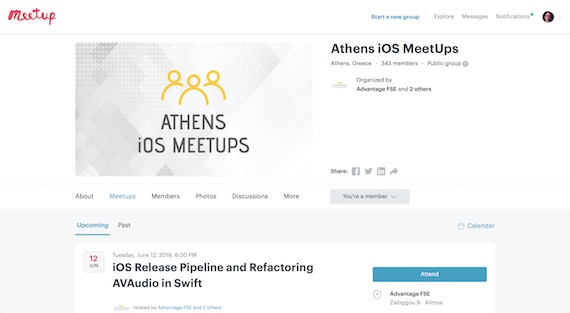 Athens iOS Meetups logo adaptation